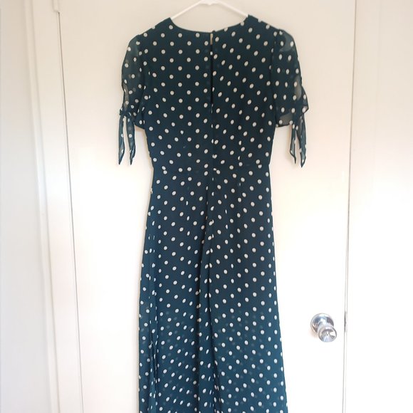 Green Polka dot dress - Picture 2 of 3